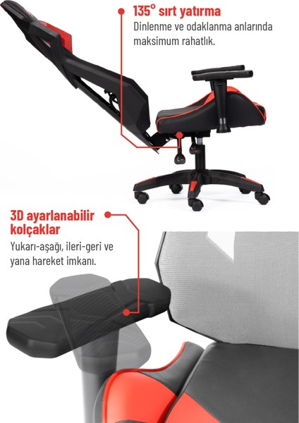 Drift Strix Fileli Oyuncu Koltuğu – Ergonomik, Ayarlanabilir, Rahat ve Dayanıklı, 3D Kolçak fırsatları