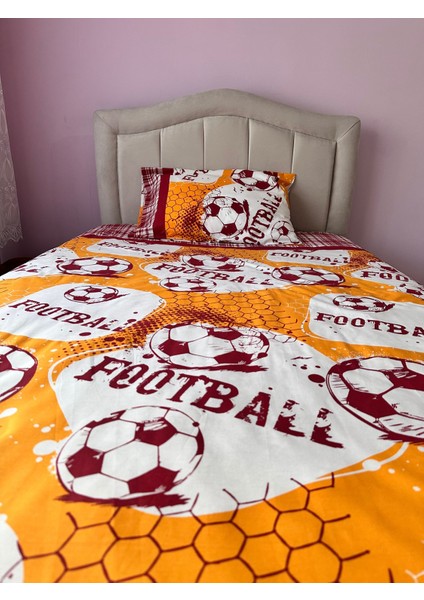 %100 Pamuklu Sarı-Kırmızı Taraftar Nevresim Seti - Emnvizyontekstil