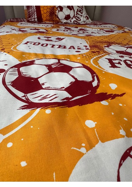 %100 Pamuklu Sarı-Kırmızı Taraftar Nevresim Seti - Emnvizyontekstil fırsatları