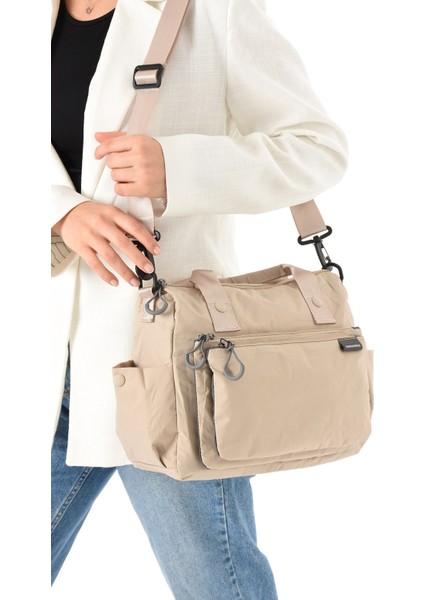 Sanmorris Kadın 4 Bölmeli Paraşüt Kumaş Ayarlanabilir Çapraz Askılı El ve Omuz Çantası fiyatları