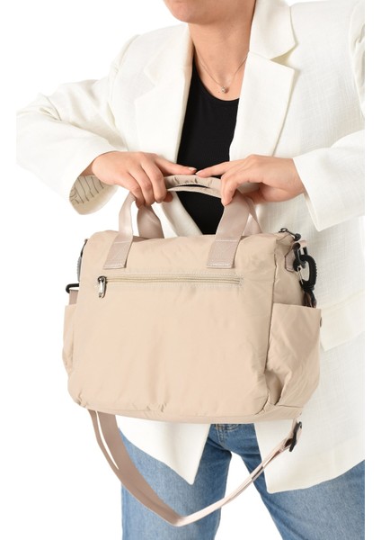 Sanmorris Kadın 4 Bölmeli Paraşüt Kumaş Ayarlanabilir Çapraz Askılı El ve Omuz Çantası modelleri