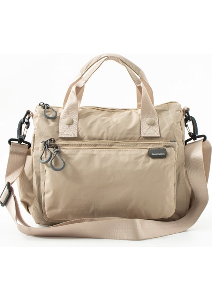 Sanmorris Kadın 4 Bölmeli Paraşüt Kumaş Ayarlanabilir Çapraz Askılı El ve Omuz Çantası indirimleri