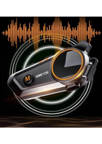 Bfs C50 Motosiklet Intercom Kask Kulaklık 1500 Mah Rgb Işıklı Bluetooth Kulaklık IP67 fiyatları