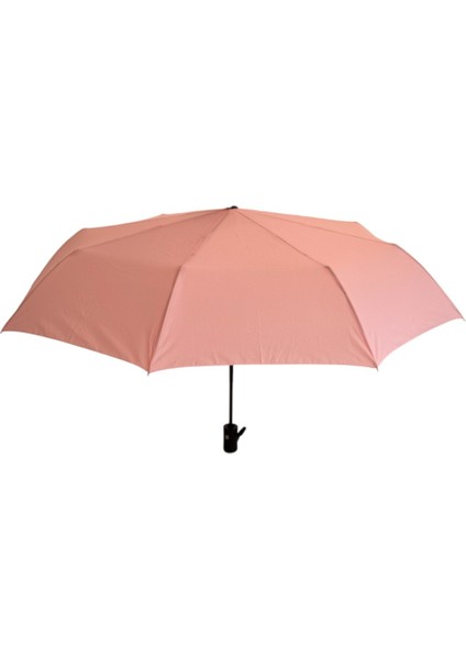 Pembe Tam Otomatik 8 Telli Kısa Şemsiye