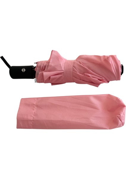 Pembe Tam Otomatik 8 Telli Kısa Şemsiye modelleri