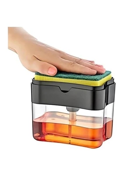 Pratik Deterjan Hazneli Pompalı Süngermatik Hazneli Bulaşık Süngeri modelleri