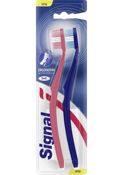 Sıgnal Ergonomik 1+1 Diş Fırçası 2 Adet