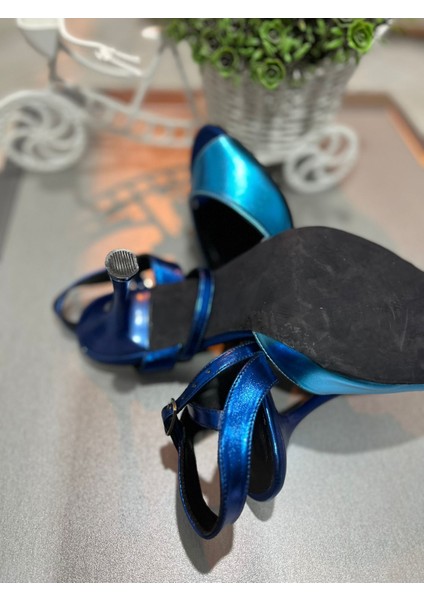Sax Mavi Kapalı Topuk 8,5 cm 13 Pont Tango, Dans ve Abiye Ayakkabı modelleri