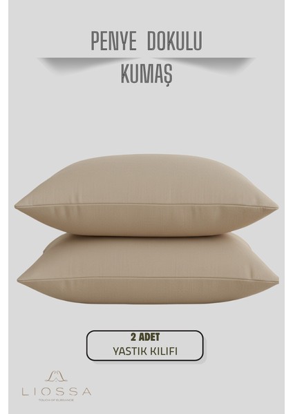 Premium Softtouch™ | 2’li Penye Yastık Kılıfı Seti | %100 Pamuk | 50X70 cm | Fermuarlı | Jersey Kumaş