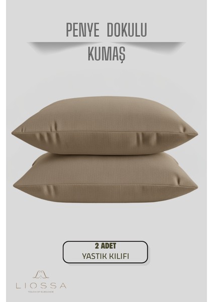 Premium Softtouch™ | 2’li Penye Yastık Kılıfı Seti | %100 Pamuk | 50X70 cm | Fermuarlı | Jersey Kumaş