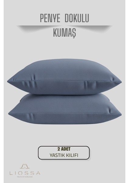 Premium Softtouch™ | 2’li Penye Yastık Kılıfı Seti | %100 Pamuk | 50X70 cm | Fermuarlı | Jersey Kumaş