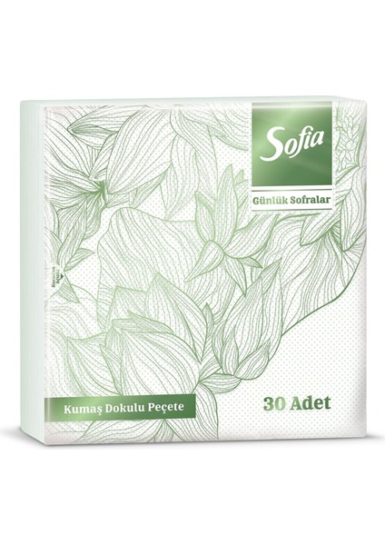 Kumaş Dokulu Peçete Yeşil 30'lu 3 Adet