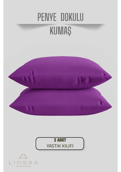 Premium Softtouch™ | 2’li Penye Yastık Kılıfı Seti | %100 Pamuk | 50X70 cm | Fermuarlı | Jersey Kumaş