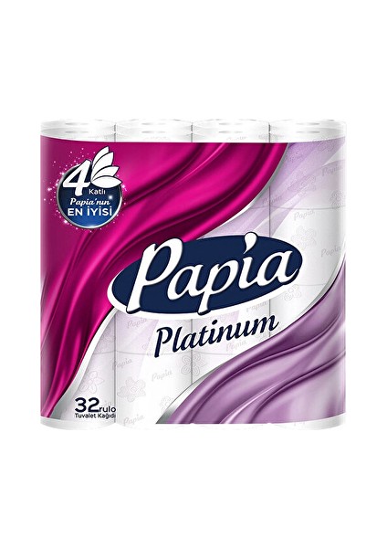 4 Adet Papia Tuvalet Kağıdı Platinum 32'li