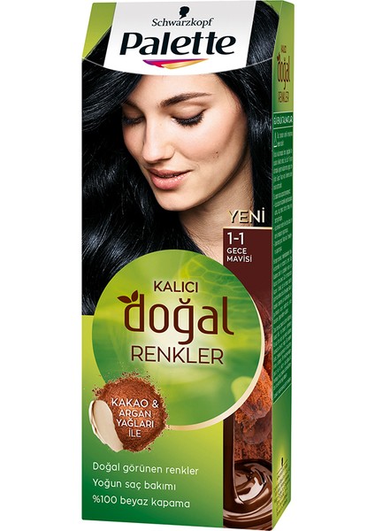 4 Adet Palette Natural Saç Boyası 1.1 Gece Mavisı fiyatları