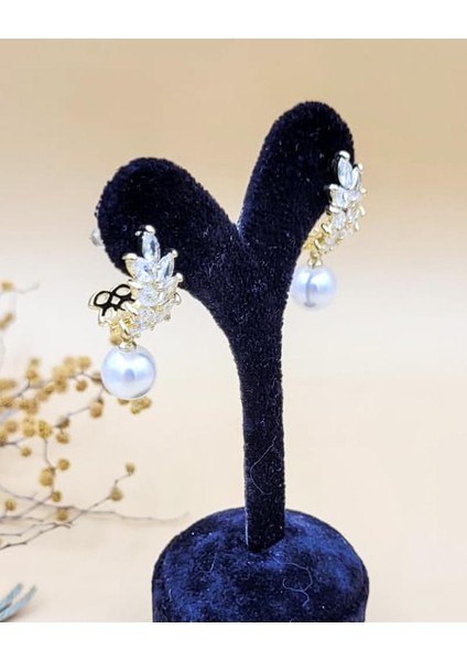 Serena Inci Yaprak Gold Küpe modelleri