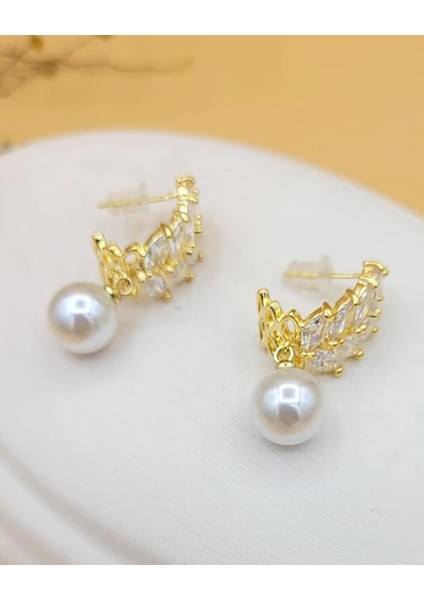 Serena Inci Yaprak Gold Küpe fırsatları