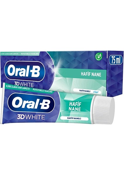4 Adet -B Diş Macunu 3dw Hafif Nane 75 ml
