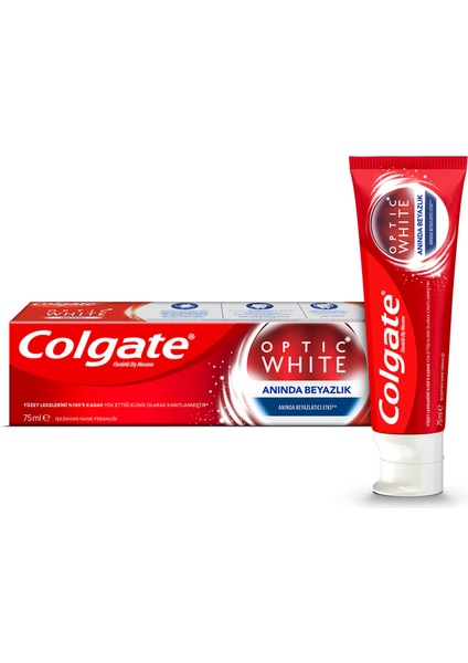 Optic White Aninda Beyazlik Diş Macunu 75 ml 3 Adet