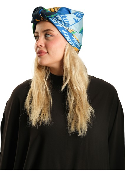 Bebe Mavisi Pratik Hazır Geçmeli Tesettür Bone Ipek Desenli 2410_11 fiyatları