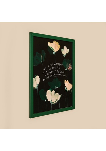 Deco Many Stories Duvar Panosu - Yeşil / Siyah - 30X40 cm fiyatları