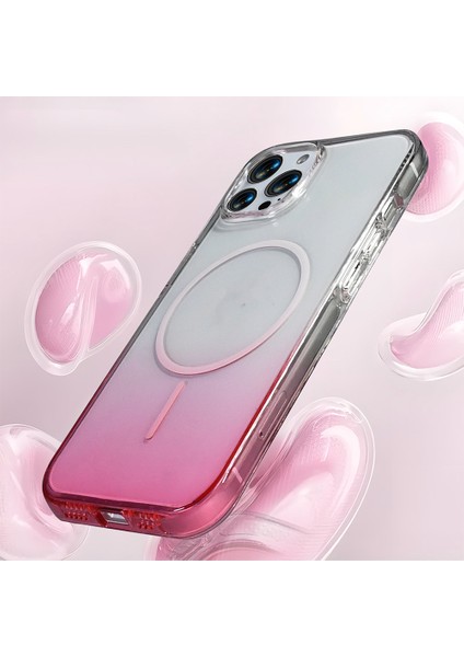 iPhone 16 Pro Kılıf Rainbow Renkli Septik Manyetik Şarj Kapak modelleri