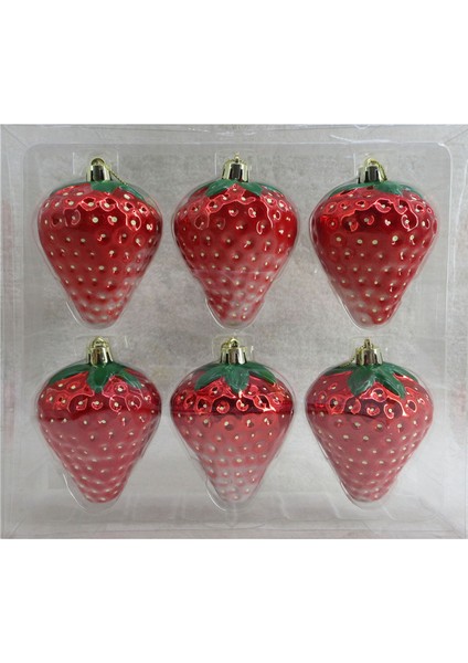 Snow Angels Yılbaşı Çilek Ağaç Süsü YE24B230-087 2 Adet