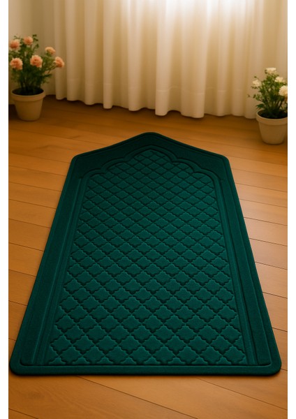 Ekstra Yumuşak Süngerli Diz Ağrıtmayan Ortopedik Kapitone Seccade Özel Kaydırmaz Taban 70X120 Ebat