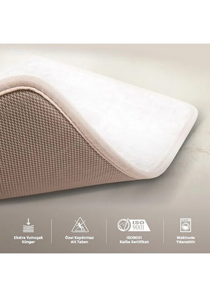 Ekstra Yumuşak Süngerli Diz Ağrıtmayan Ortopedik Kapitone Seccade Özel Kaydırmaz Taban 70X120 Ebat indirimleri