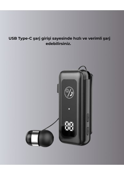 Dijital Ekranlı ve Hızlı Şarjlı Bluetooth 5.2 Makaralı Kulaklık - M888R865-K96888 indirimleri