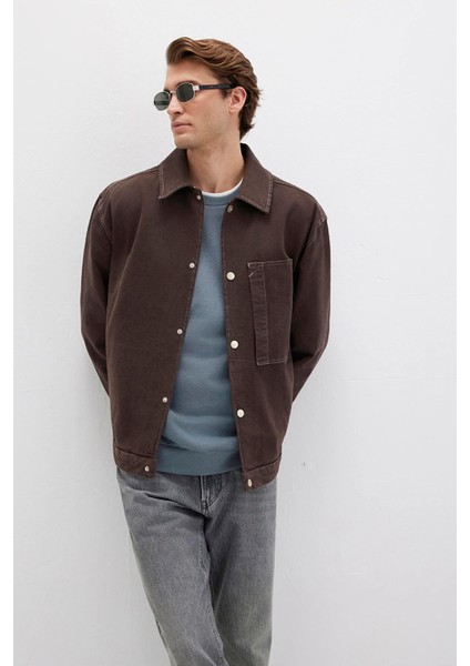 Erkek Cep Detaylı Gömlek M0211779 Kahverengi fiyatları