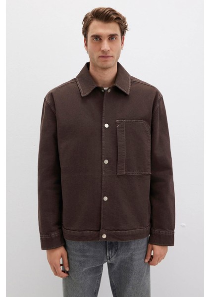 Erkek Cep Detaylı Gömlek M0211779 Kahverengi modelleri