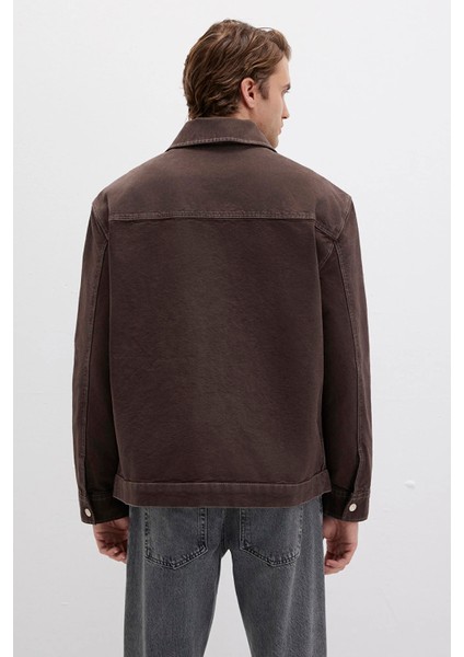 Erkek Cep Detaylı Gömlek M0211779 Kahverengi fırsatları