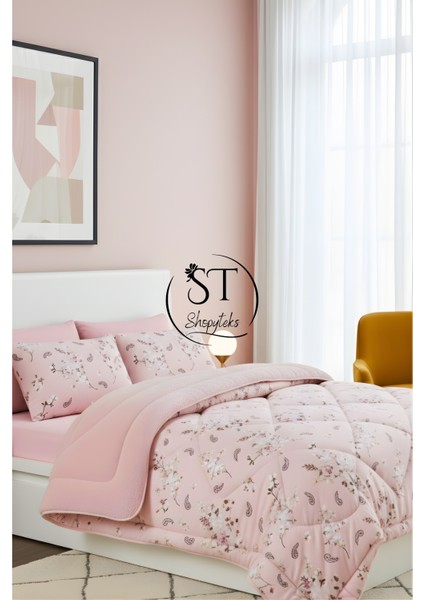 Çift Kişilik Çiçekli Welsoft Yorgan Çift Taraflı 195X215 fiyatları