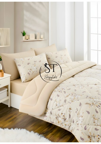 Çift Kişilik Çiçekli Welsoft Yorgan Çift Taraflı 195X215 fiyatları