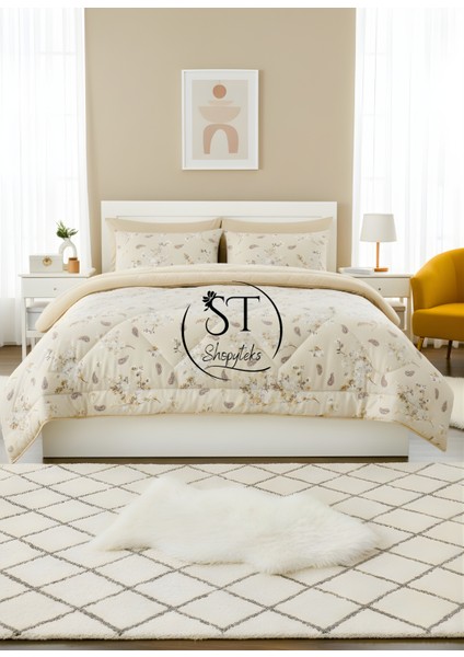 Çift Kişilik Çiçekli Welsoft Yorgan Çift Taraflı 195X215 fırsatları