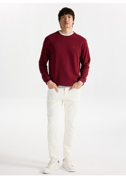 Bisiklet Yaka Bordo Erkek Sweatshırt M4WM-SWT-1982 fiyatları