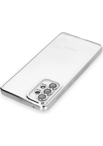 Rdbydn Newface Samsung Galaxy A73 5g Kılıf Razer Lensli Silikon - Gümüş modelleri