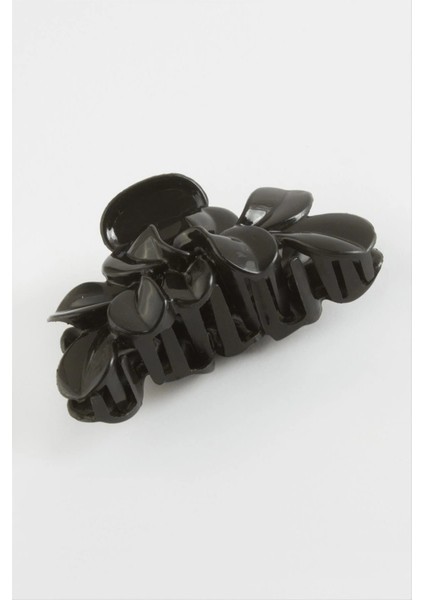 Çiçek Siyah Renkli Mandal Toka 10 cm