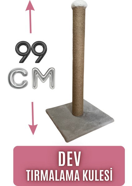 Tırminatör - Dev Kedi Tırmalama Kulesi (99 Cm)
