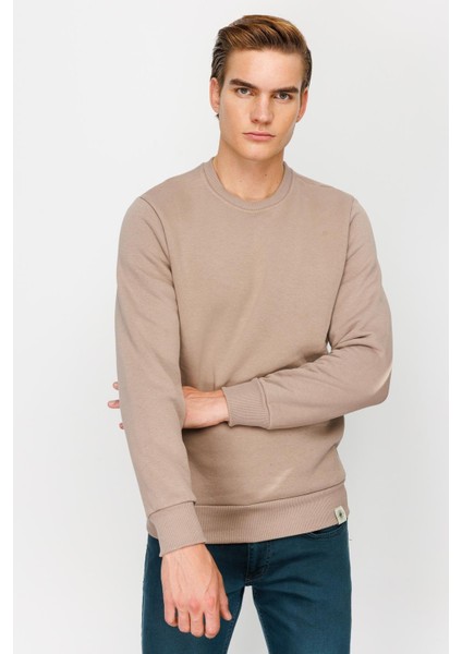 Erkek Camel Bisiklet Yaka Sweatshirt fiyatları