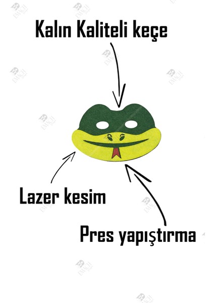 Yılan Maske Kaliteli Keçe Hayvan Figürlü Maske fırsatları