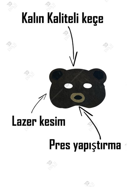 Ayı Maske Kaliteli Keçe Hayvan Figürlü Maske fiyatları