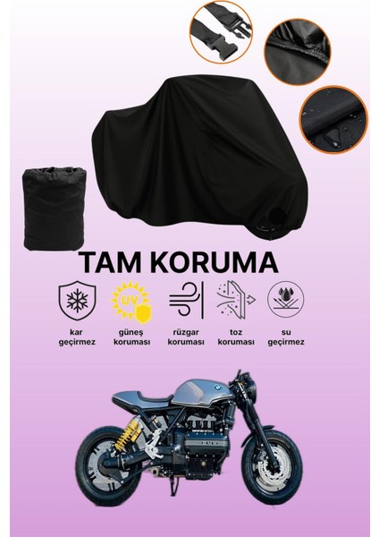 Siyah Bmw K 1100 Lt Uyumlu Motor Branda, Koruyucu Örtü, Motosiklet Brandası