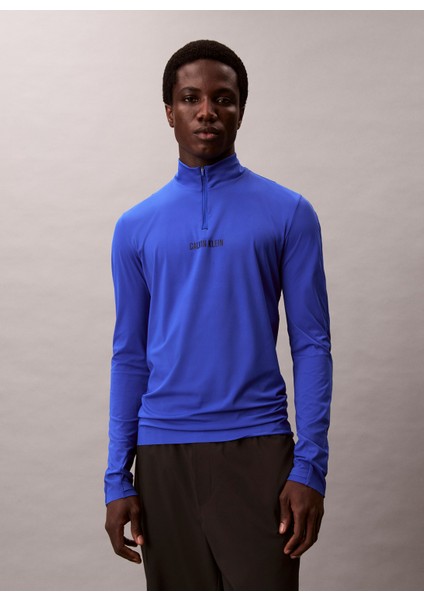 Dik Yaka Saks - Mavi Erkek Sweatshırt LVGMF4K210C66 Wo - 1/4 Zıp Ls fiyatları