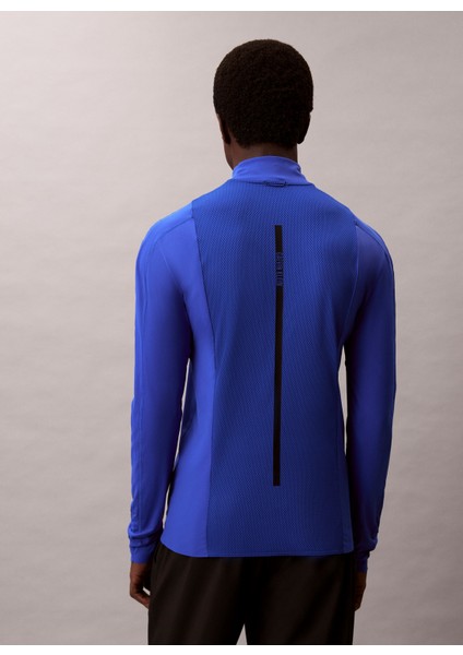 Dik Yaka Saks - Mavi Erkek Sweatshırt LVGMF4K210C66 Wo - 1/4 Zıp Ls indirimleri