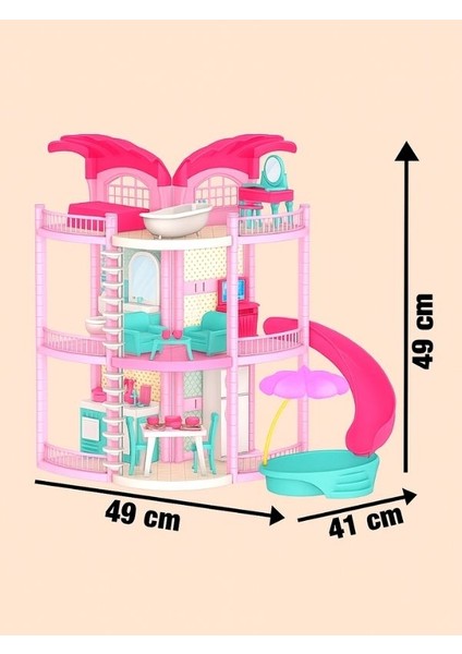 Bella’nın Masal Villası-Bella’nın Rüya Evi +3 Yaş 3 Katlı Bebek Oyun Seti fiyatları