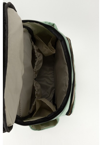 Nakışlı Bondit Hafif Kumaş Anne Bebek Bakım Çantası Termoslu Biberon Cepleri