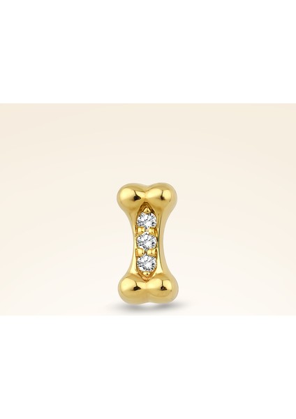 0,02 Karat Pırlanta Taşlı Kemik Piercing
