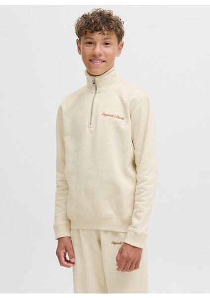 Nakışlı Erkek Çocuk Krem Sweatshırt 12284067 fiyatları